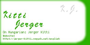 kitti jerger business card